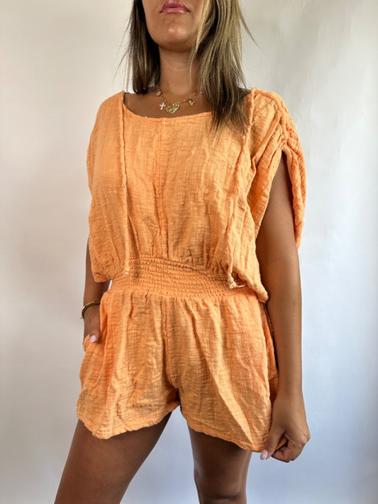 ORANGE Free People Women's Rompers, SMALL