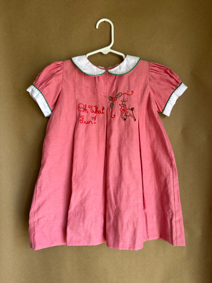 RED OH WHAT FUN DRESS THE PROPER PEONY Children's, 4T