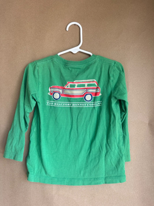 GREEN WAGON GRAPHIC THE BEAUFORT BONNET COMPANY Women's Tops, XS