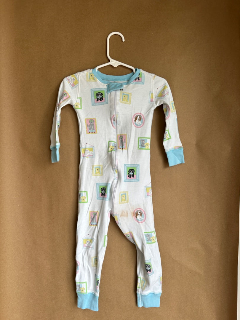 PUPPIES IN FRAMES PRINT ZIP UP PJS THE BEAUFORT BONNET COMPANY Children's, 2T