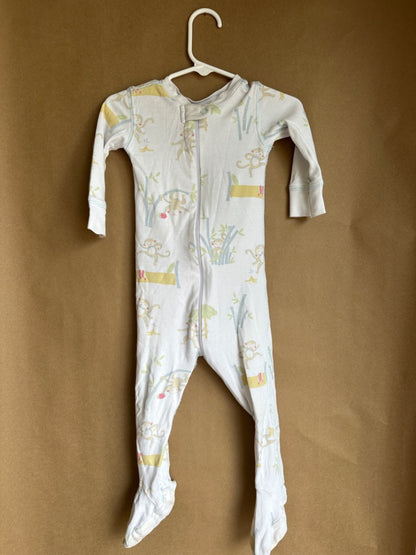 MONKEY PRINT ZIP UP PJS THE BEAUFORT BONNET COMPANY Children's, 18-24