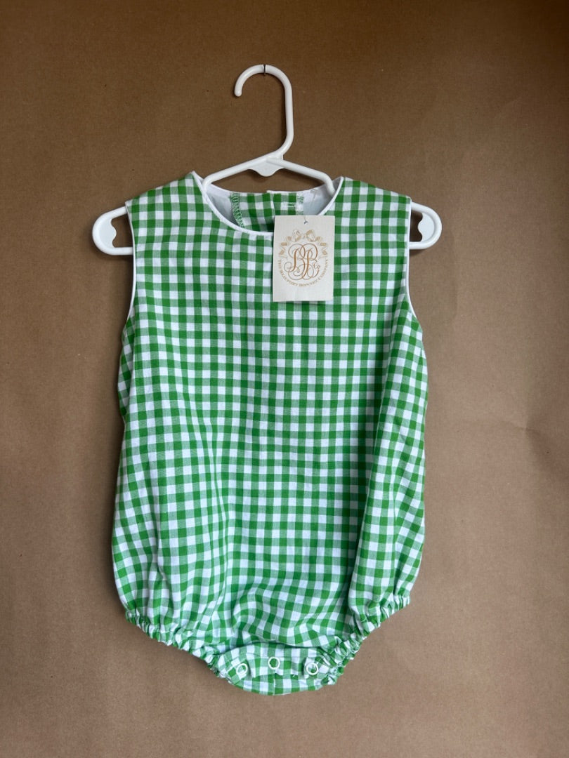 GREEN GINGHAM BUBBLE THE BEAUFORT BONNET COMPANY Children's, 2T