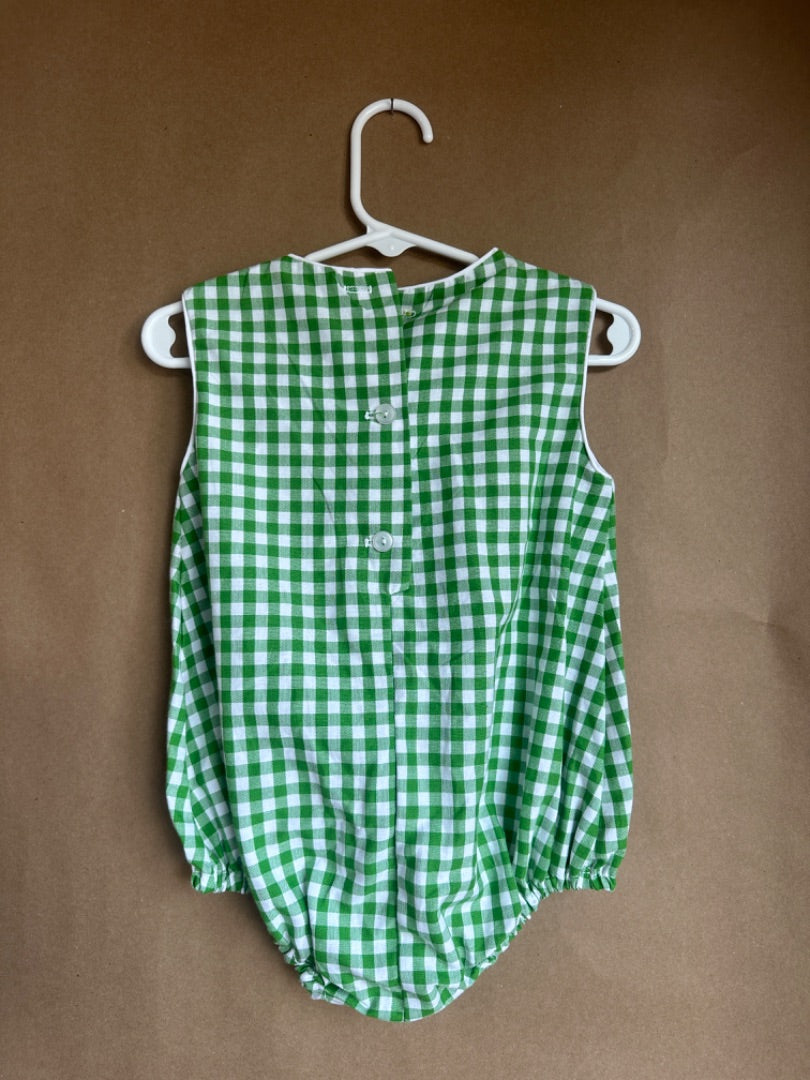 GREEN GINGHAM BUBBLE THE BEAUFORT BONNET COMPANY Children's, 2T