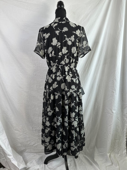 BLACK/WHITE FLORAL LULU'S Women's Dresses, SMALL