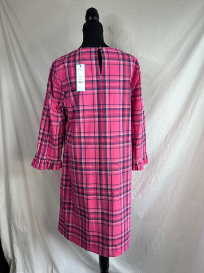 PINK PLAID DRAPER JAMES Women's Dresses, M