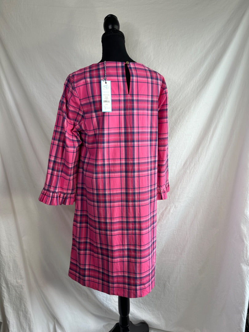 PINK PLAID DRAPER JAMES Women's Dresses, M