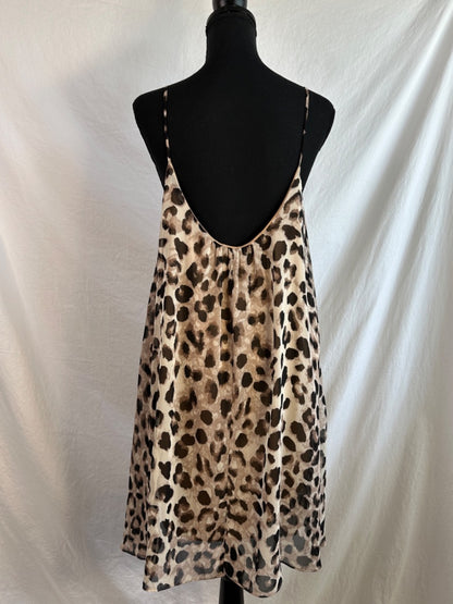 LEOPARD ADRIENNE Women's Dresses, LARGE