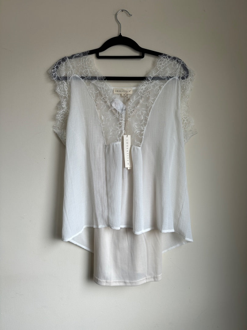 white Lovestitch Women's Tops